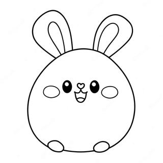 Cute Easter Squishmallow With Bunny Ears Coloring Page 39068-32443