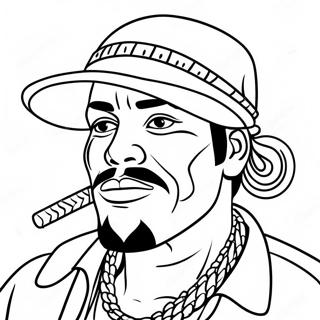 Cholo Character With Bandana Coloring Page 39088-32465