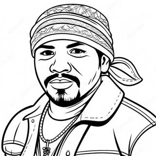 Cholo Character With Bandana Coloring Page 39088-32466