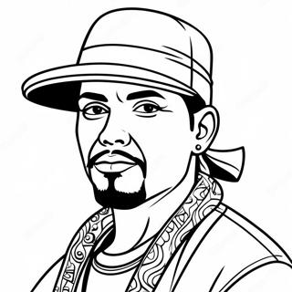 Cholo Character With Bandana Coloring Page 39088-32467