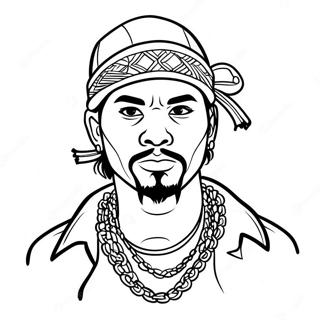 Cholo Character With Bandana Coloring Page 39088-32468