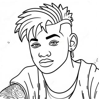 Xxxtentacion Coloring Page 39097-32470