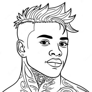 Xxxtentacion Coloring Page 39097-32471