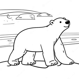 Adventurous Polar Bear Exploring The Arctic Coloring Page 39108-32478