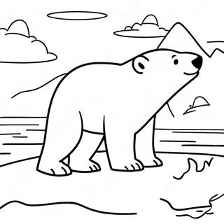 Adventurous Polar Bear Exploring The Arctic Coloring Page 39108-32480