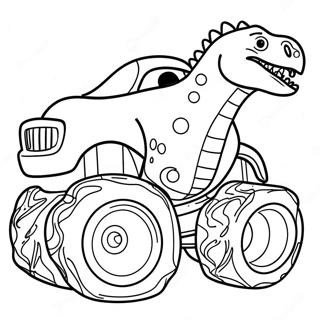 Dinosaur Monster Truck Coloring Page 39127-32486