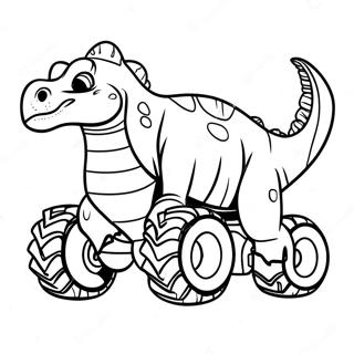 Dinosaur Monster Truck Coloring Page 39127-32487