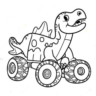 Dinosaur Monster Truck Coloring Page 39127-32488