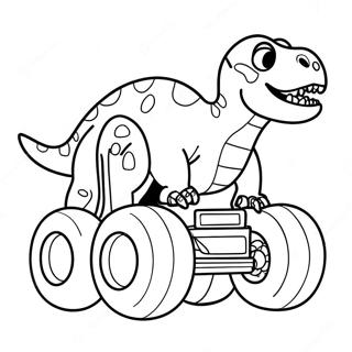 Ferocious Dinosaur Monster Truck Coloring Page 39128-32499