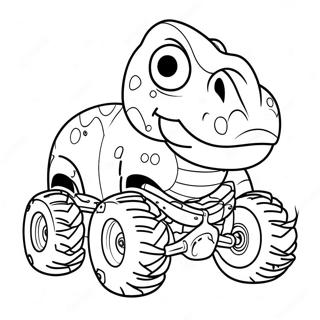 Ferocious Dinosaur Monster Truck Coloring Page 39128-32500