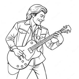 Rock N Roll Guitarist Coloring Page 39137-32494