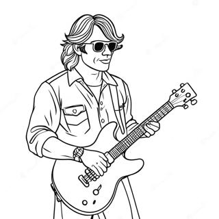 Rock N Roll Guitarist Coloring Page 39137-32495