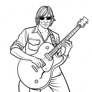 Rock N Roll Guitarist Coloring Page 39137-32496