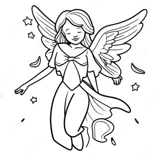 Mystical Fallen Angel Fairy Coloring Page 39148-32509