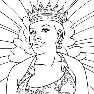 Queen Graffiti Gangster Coloring Pages