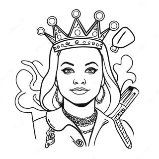 Queen Graffiti Gangster Coloring Page 39167-32523