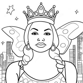 Queen Graffiti Gangster Coloring Page 39167-32524