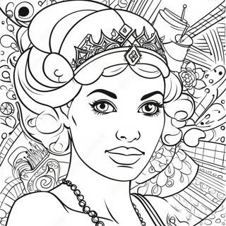 Stylish Queen Graffiti Artist Coloring Page 39168-32525