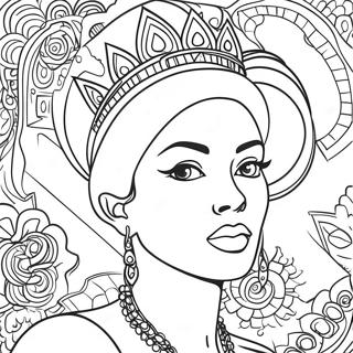 Stylish Queen Graffiti Artist Coloring Page 39168-32526