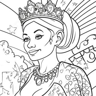 Stylish Queen Graffiti Artist Coloring Page 39168-32527