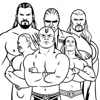 Wwe Superstars In Action Coloring Page 39188-32541