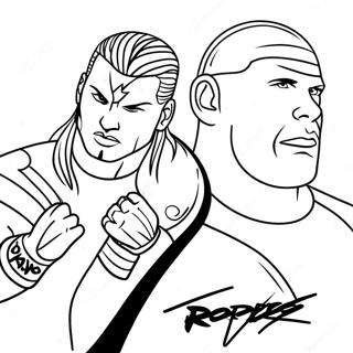 Wwe Superstars In Action Coloring Page 39188-32543