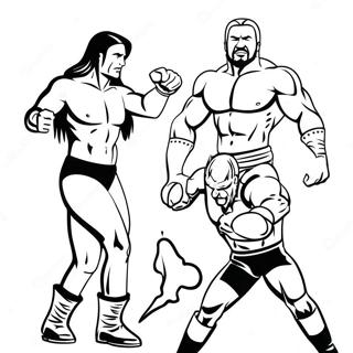 Wwe Superstars In Action Coloring Page 39188-32544