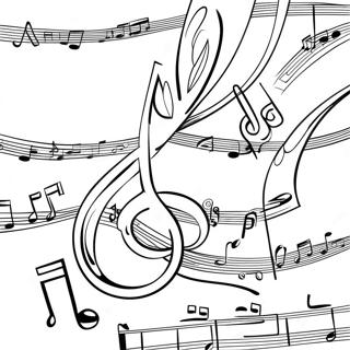 Music Note Sheet Coloring Pages