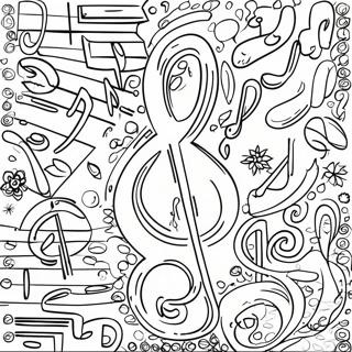 Music Note Sheet Coloring Page 39197-32552