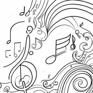 Colorful Music Note Sheet Coloring Page 39198-32547