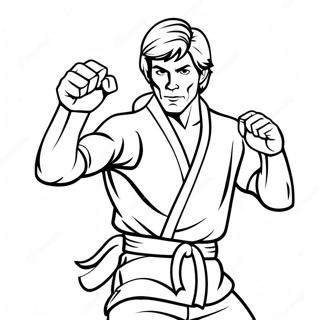 Hawk From Cobra Kai In Action Coloring Page 39208-32560