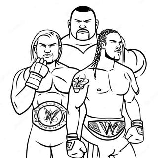 Wwe Championship Match Coloring Page 39218-32572