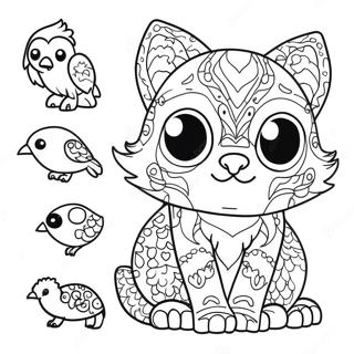 Colorful Pixel Art Animals Coloring Page 3921-3174