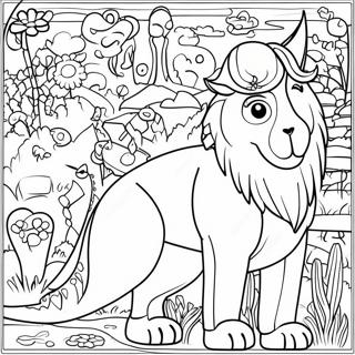 Colorful Pixel Art Animals Coloring Page 3921-3175