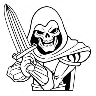 Skeletor With His Sword Coloring Page 39228-32582