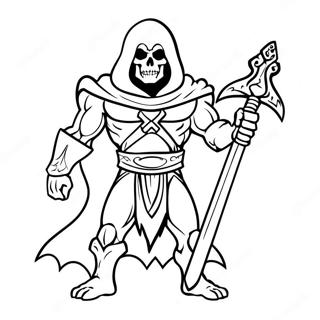 Skeletor With His Sword Coloring Page 39228-32583