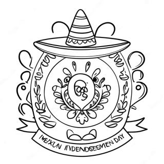 Mexican Independence Day Symbols Coloring Page 39238-32577