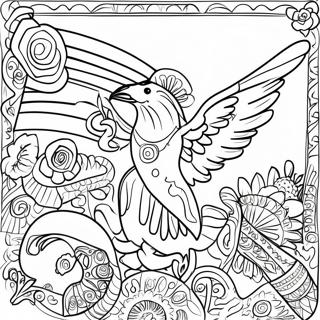 Mexican Independence Day Symbols Coloring Page 39238-32579