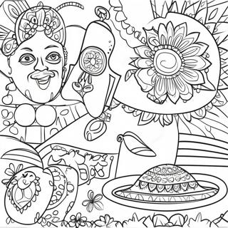 Mexican Independence Day Symbols Coloring Page 39238-32580