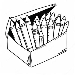 Colorful Crayons In A Box Coloring Page 39248-32592