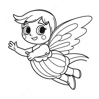 Sparkling Pixie In Flight Coloring Page 39258-32598