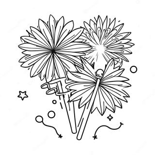 Festive Fireworks Coloring Page 39268-32610