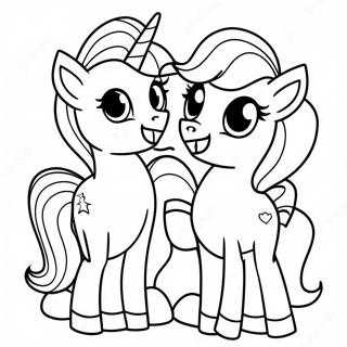 Festive My Little Pony Characters Coloring Page 39278-32614