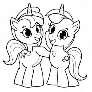 Festive My Little Pony Characters Coloring Page 39278-32615