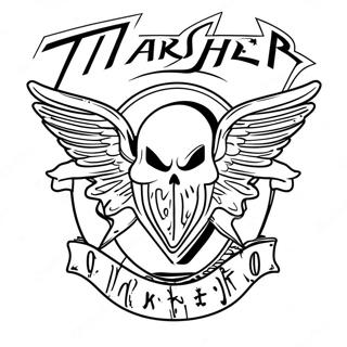 Thrasher Skateboard Logo Coloring Page 39297-32630