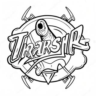 Thrasher Skateboard Logo Coloring Page 39297-32631