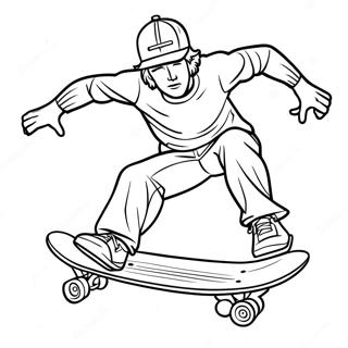 Thrasher Skateboard Coloring Pages