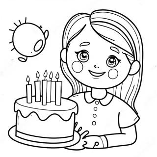 Happy Birthday Sister Coloring Pages