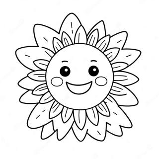 Happy Sun With Smiling Face Coloring Page 39328-32655