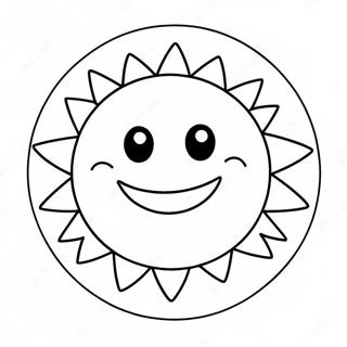 Happy Sun With Smiling Face Coloring Page 39328-32656